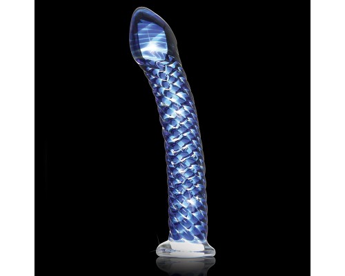 Стеклянный стимулятор Icicles No. 29 - Blue: элегантный интимный аксессуар для удовлетворения желаний