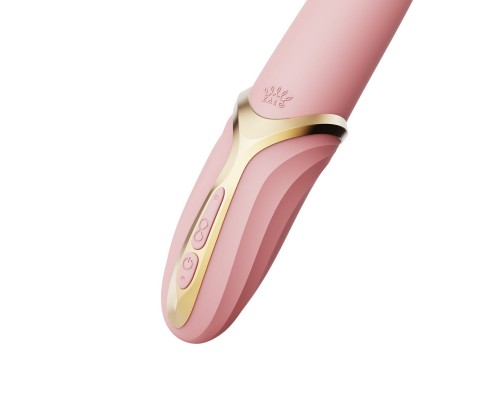 Вибростимулятор с имитацией оральных ласк и функцией нагрева EVE, розовый