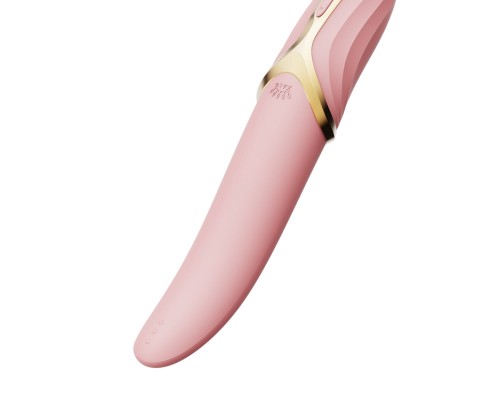 Вибростимулятор с имитацией оральных ласк и функцией нагрева EVE, розовый