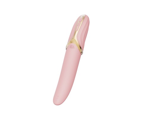 Вибростимулятор с имитацией оральных ласк и функцией нагрева EVE, розовый