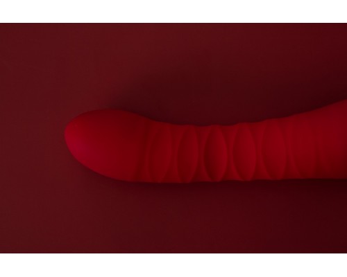 Вибростимулятор с поступательными движениями KING, красный