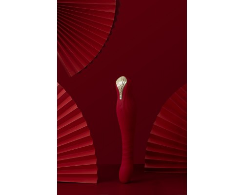 Вибростимулятор с поступательными движениями KING, красный