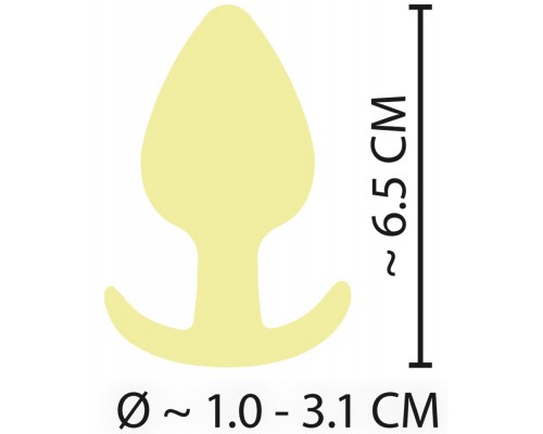 Анальная пробка мини Cuties жёлтая - стильный аксессуар для удовольствия (70 символов)