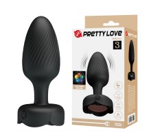 Анальная вибропробка с разноцветной подсветкой OSBORN