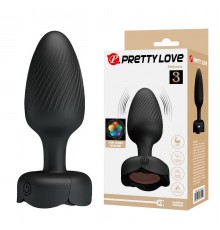 Анальная вибропробка с разноцветной подсветкой OSBORN