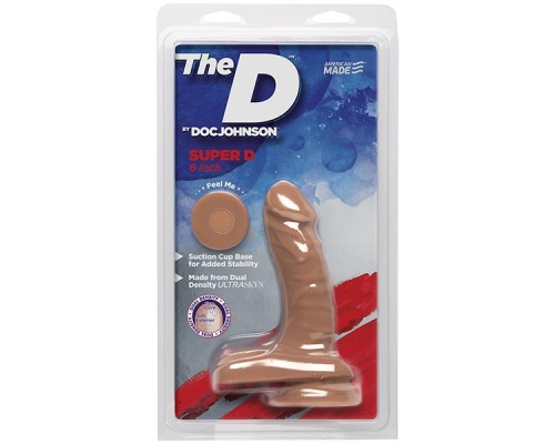 Фаллоимитатор на присоске The D - Super D 6 - Caramel