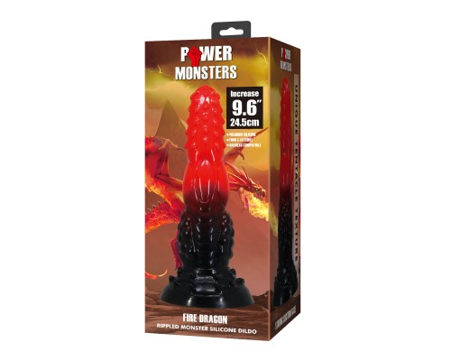 Fire Dragon, фаллоимитатор на присоске, серии Power Monsters, 24,5 см