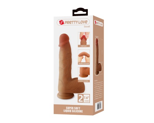 Фаллоимитатор-реалистик с мошонкой, на присоске Duvall