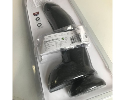 Фаллоимитатор на присоске черный King Cock 9 Cock with Balls