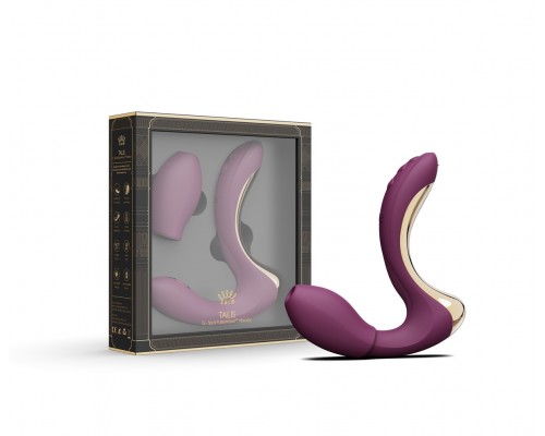 Вибромассажёр зоны G с пульсацией, вакуумной стимуляцией и функцией нагрева TALIS, фиолетов