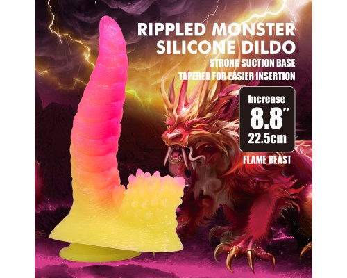 Flame Beast, фаллоимитатор на присоске, серии Power Monsters, 22,5 см