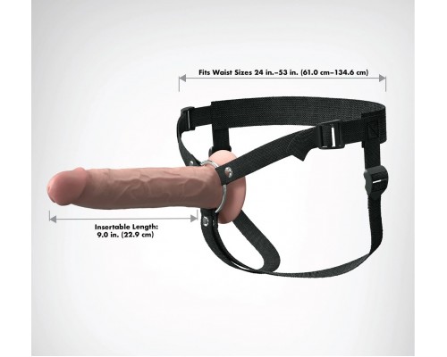 Страпон полый на ремнях 9