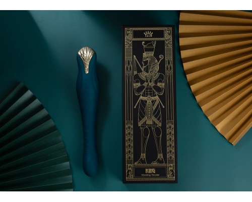 Вибростимулятор с поступательными движениями KING, зелёный