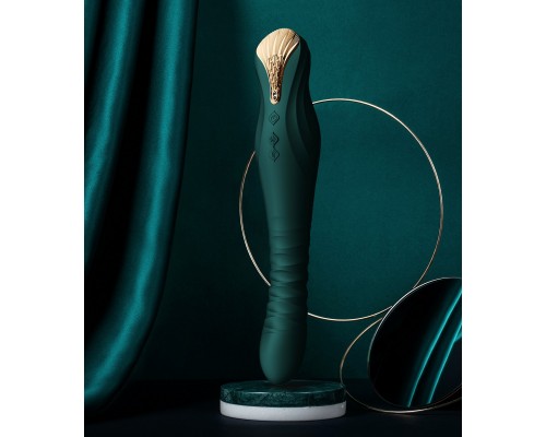 Вибростимулятор с поступательными движениями KING, зелёный