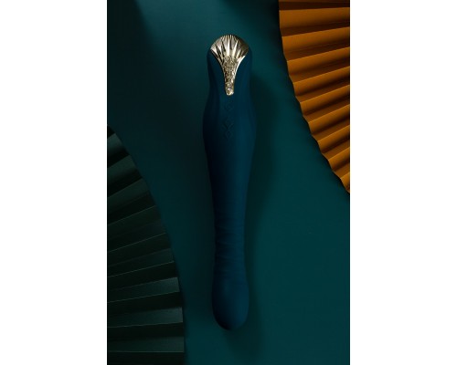 Вибростимулятор с поступательными движениями KING, зелёный