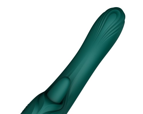 Вибростимулятор-кролик с функцией нагрева ARES, зелёный