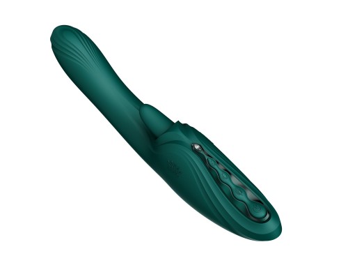 Вибростимулятор-кролик с функцией нагрева ARES, зелёный