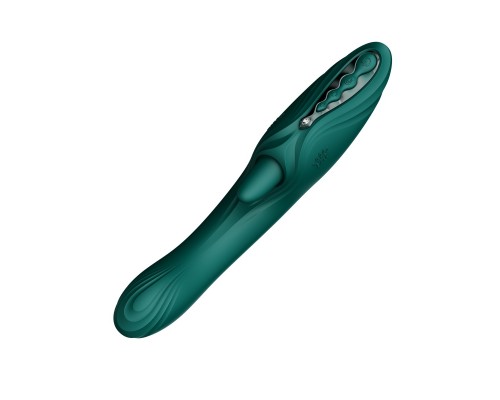 Вибростимулятор-кролик с функцией нагрева ARES, зелёный