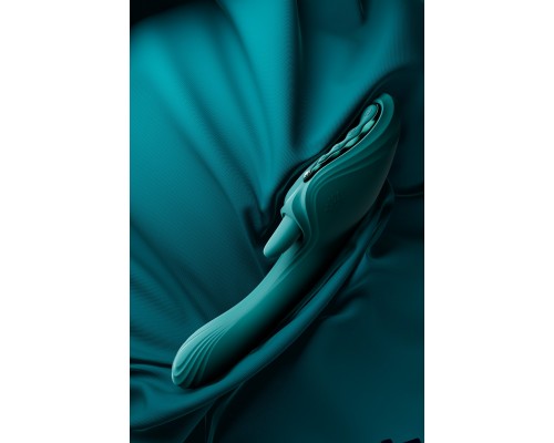 Вибростимулятор-кролик с функцией нагрева ARES, зелёный