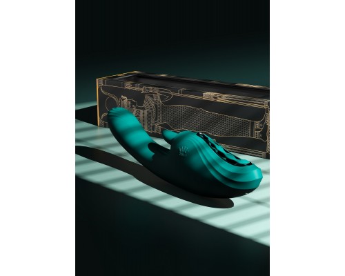 Вибростимулятор-кролик с функцией нагрева ARES, зелёный