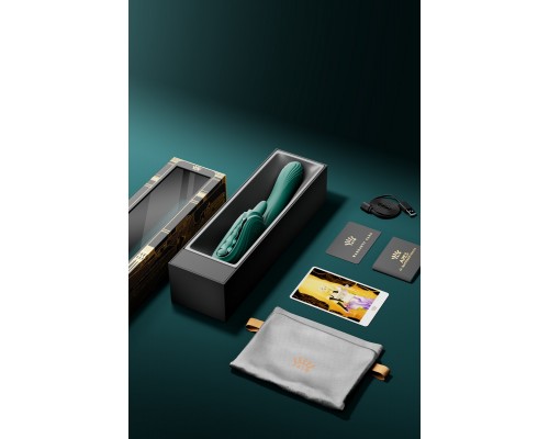 Вибростимулятор-кролик с функцией нагрева ARES, зелёный