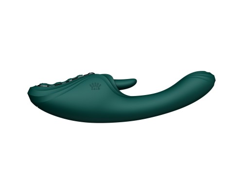 Вибростимулятор-кролик с функцией нагрева ARES, зелёный