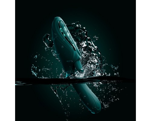 Вибростимулятор-кролик с функцией нагрева ARES, зелёный