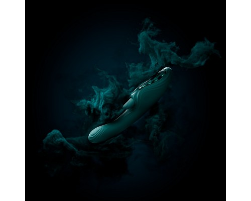 Вибростимулятор-кролик с функцией нагрева ARES, зелёный