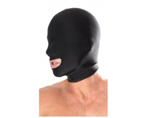 Купить маску с отверстием для рта черную Fetish Fantasy Series Spandex Open Mouth Hood