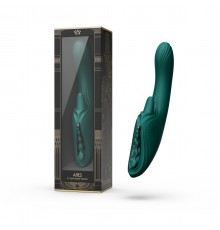 Вибростимулятор-кролик с функцией нагрева ARES, зелёный