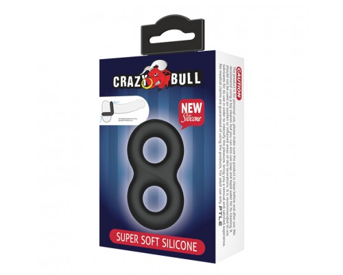 Baile Crazy Bull Super Soft Silicon Двойное эластичное эрекционное кольцо