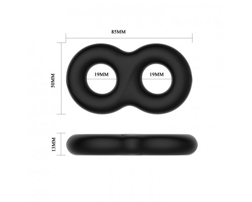 Baile Crazy Bull Super Soft Silicon Двойное эластичное эрекционное кольцо