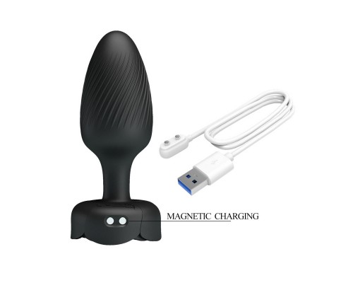 Анальная вибропробка с разноцветной подсветкой VARIAN