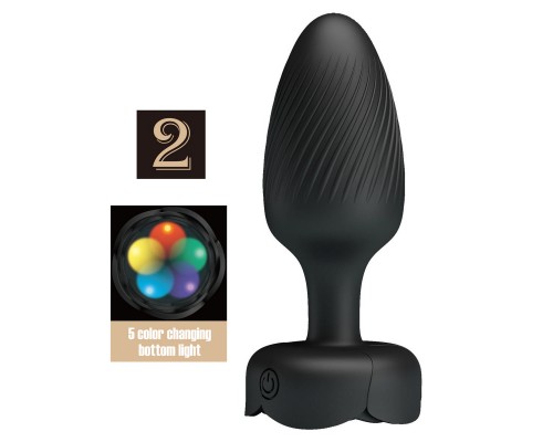 Анальная вибропробка с разноцветной подсветкой VARIAN