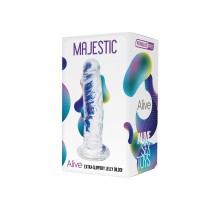 Фаллоимитатор на присоске Majestic Jelly Dildo прозрачный