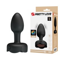 Анальная вибропробка с разноцветной подсветкой OLMAN