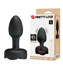 Анальная вибропробка с разноцветной подсветкой OLMAN