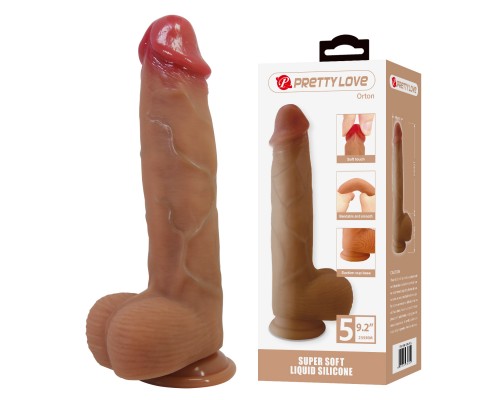 Фаллоимитатор-реалистик с мошонкой, на присоске Orton