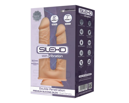 SileXD Двойной вибростимулятор-реалистик телесный