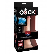 Фаллоимитатор на присоске King Cock Plus 7 Triple Density Cock - Flesh