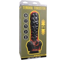 Секс-машина мини на присоске Tendril Thruster, чёрно-красная