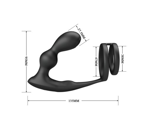 Мощный вибростимулятор простаты с эрекционным кольцом – удовольствие на новый уровень!