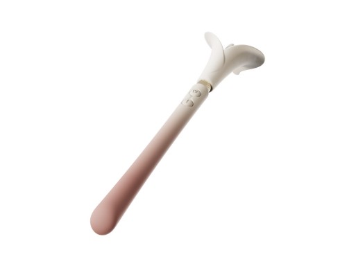 Двусторонний вибромассажёр CALLA, бежево-розовый