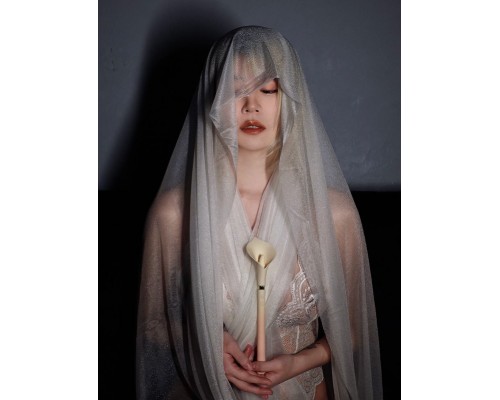 Двусторонний вибромассажёр CALLA, бежево-розовый