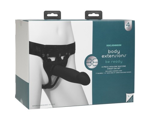 Набор полых страпонов Body Extensions BE Ready Black