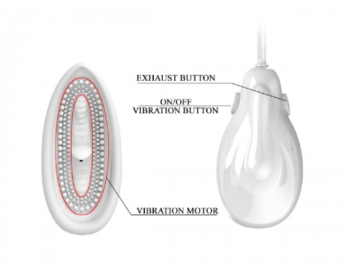 Интимная помпа с вибратором PASSIONATE LOVER для стимуляции клитора и половых губ