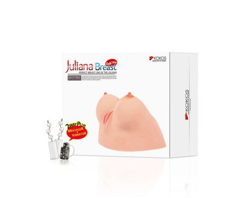 JULIANA BREAST: мастурбатор с вибрацией Грудь-вагина для удовлетворения фантазий