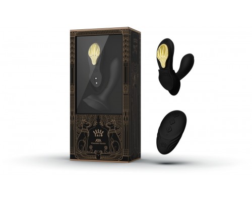 Носимый вибромассажёр с насадкой и пультом AYA, чёрный