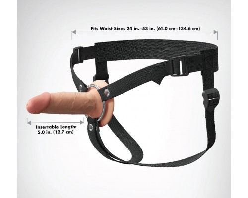 Страпон полый на ремнях 5