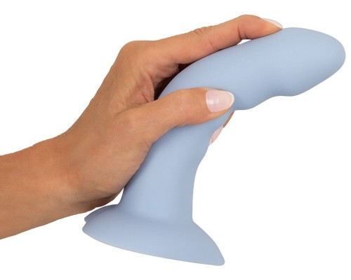 Вибростимулятор на присоске Heart Guy, голубой